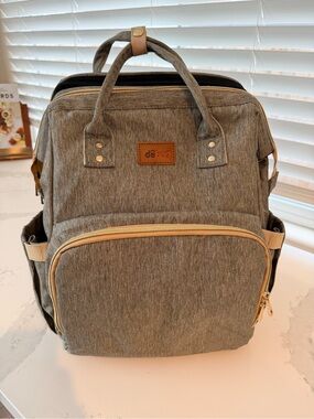 Gray deBug Diaper Backpack